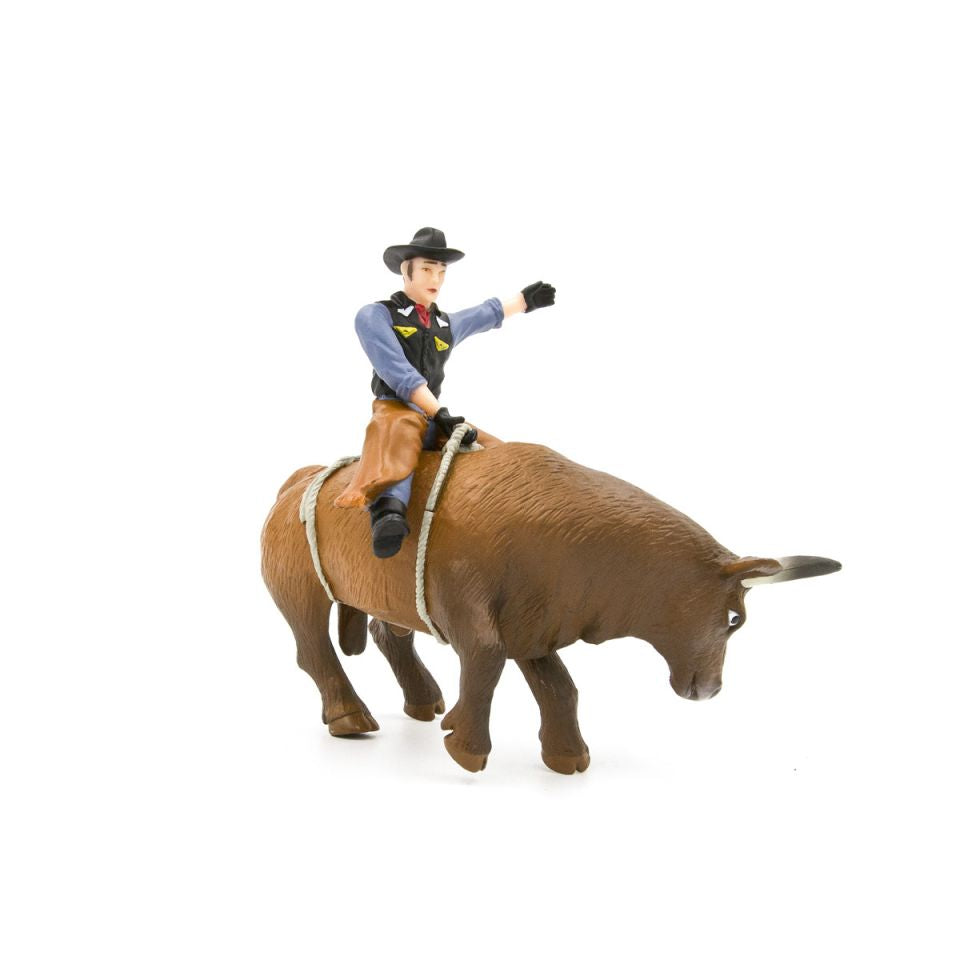 Little Buster Toys Bucking Bull & Rider Brown