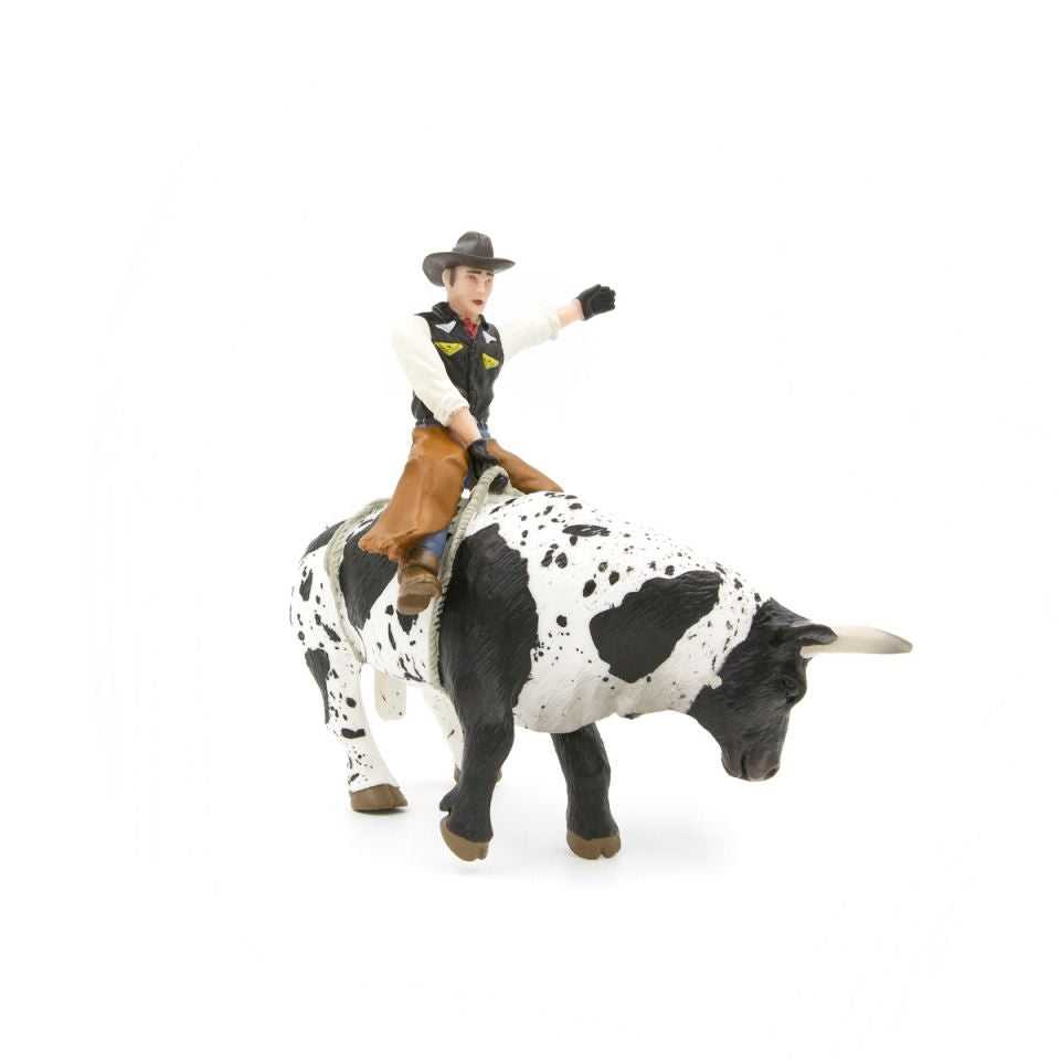 Little Buster Toys Bucking Bull & Rider - Black & White