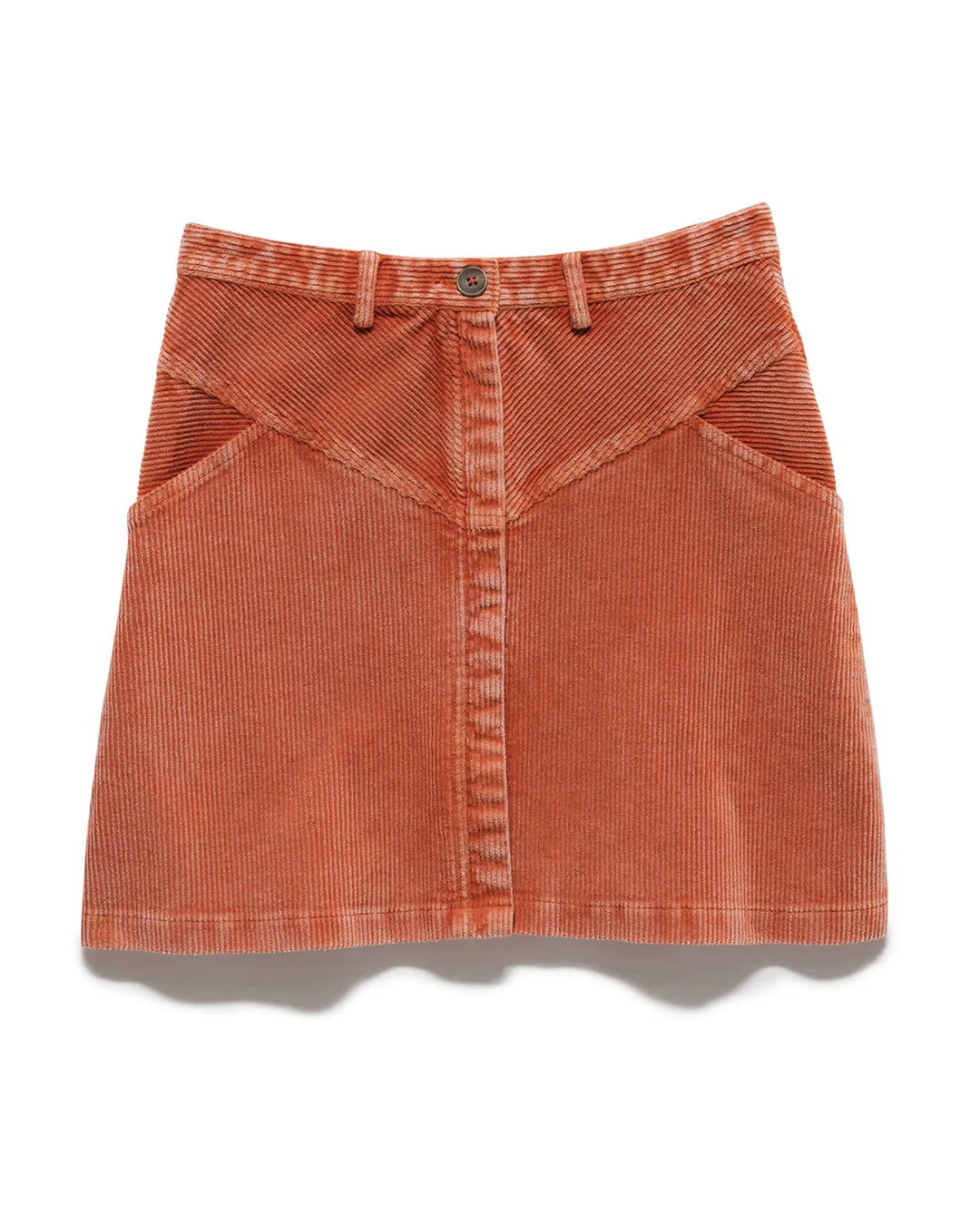 Flag & Anthem Cayce Button-Front Corduroy Mini Skirt