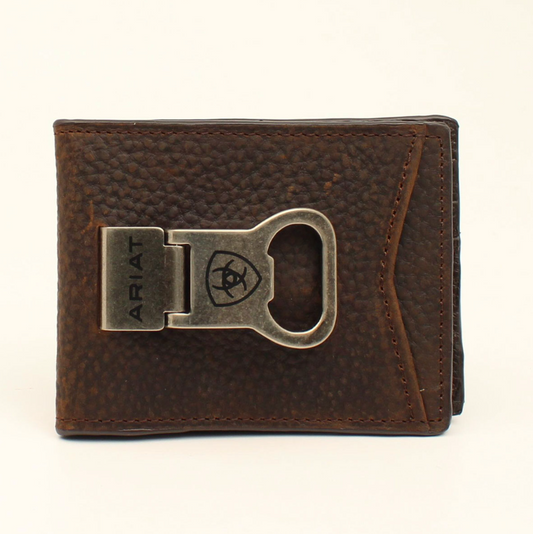 Ariat Bifold Rowdy Brown Money Clip