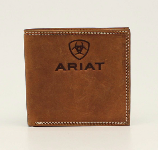 Ariat Mens Embossed Logo Bifold Wallet