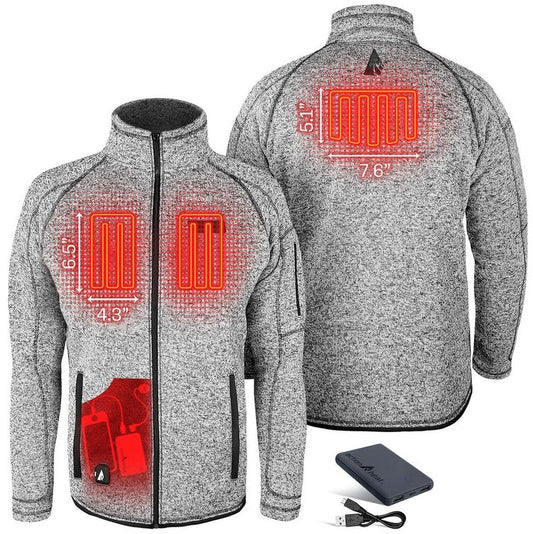 ActionHeat 5V Mens Battery Heated Sweater Jacket