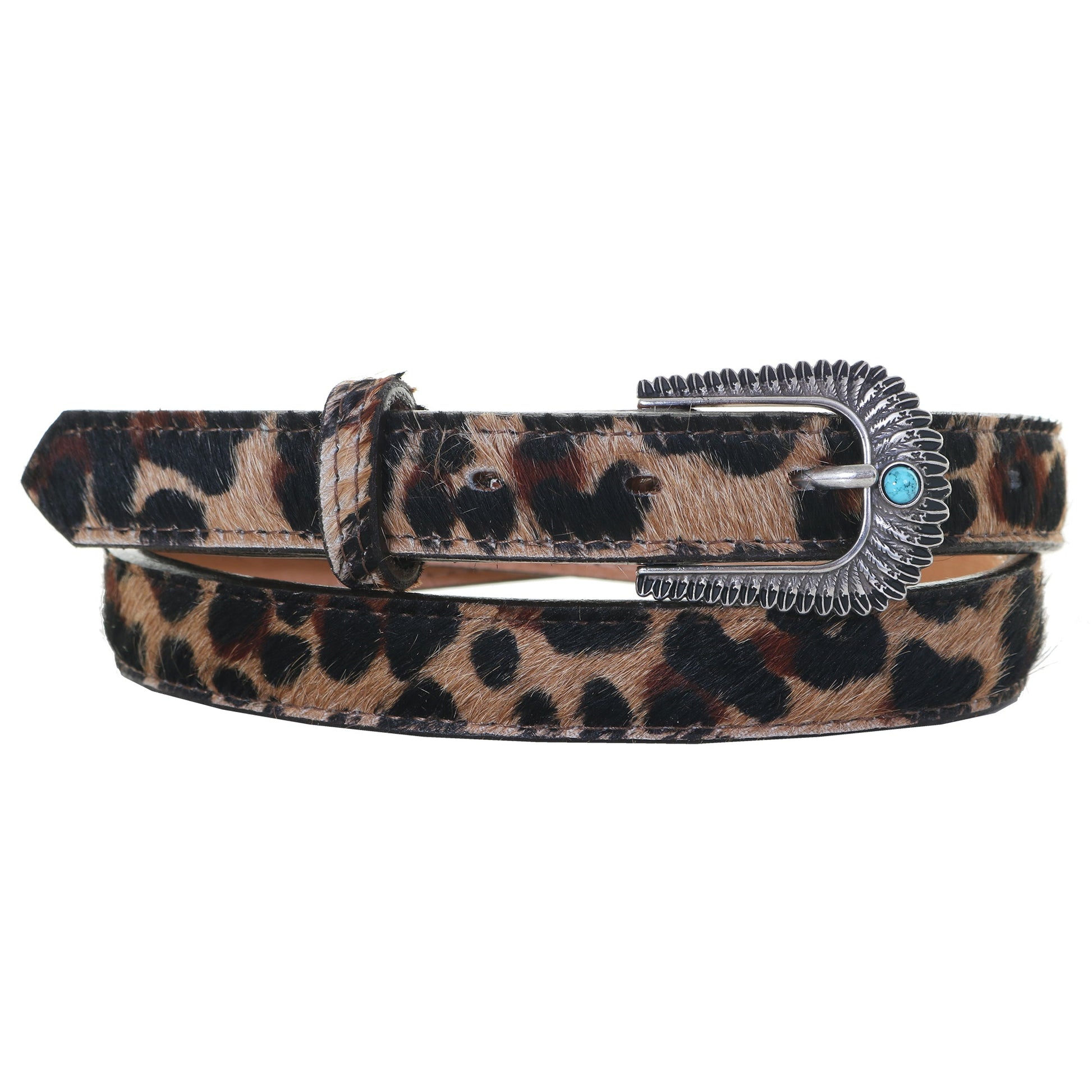 Double J Leopard Cowhide Belt