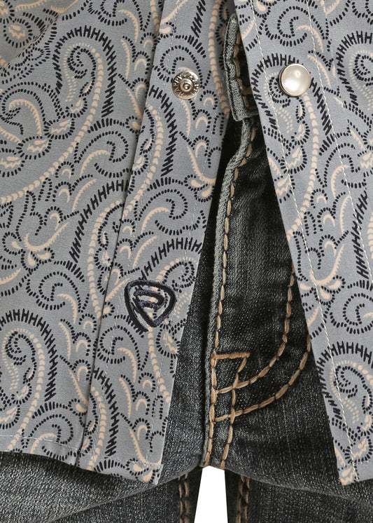 Rock and Roll Paisley Long Sleeve Snap Shirt