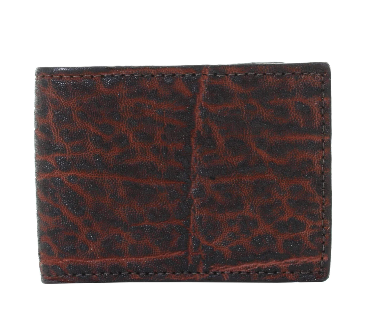 Double J Genuine Bark Vintage Elephant Mens Bifold Wallet