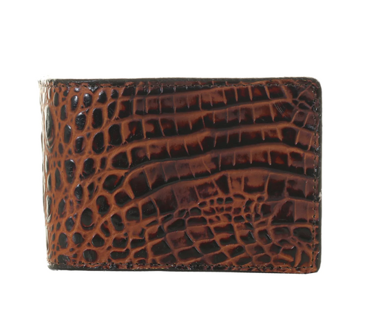 Double J Butternut Gator Print Bifold Wallet