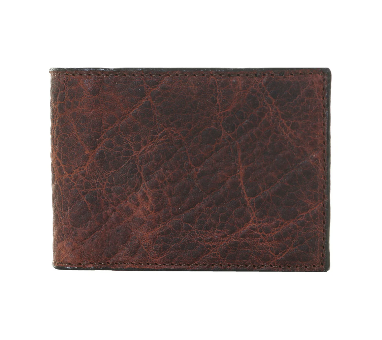 Double J Red Wood Elephant Print Bifold Wallet