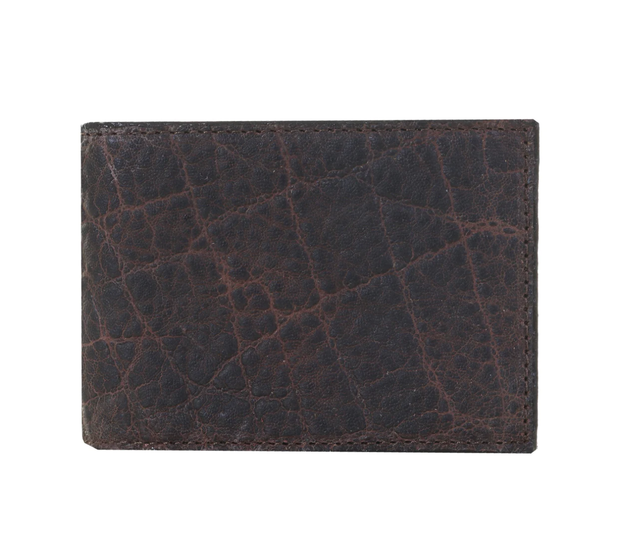 Double J Espresso Elephant Print Bifold Wallet