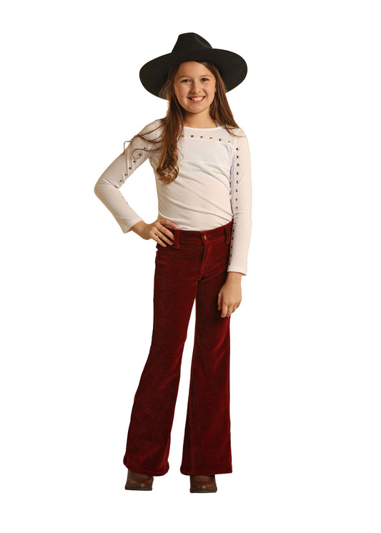 Rock and Roll Red Corduroy Flare Jeans