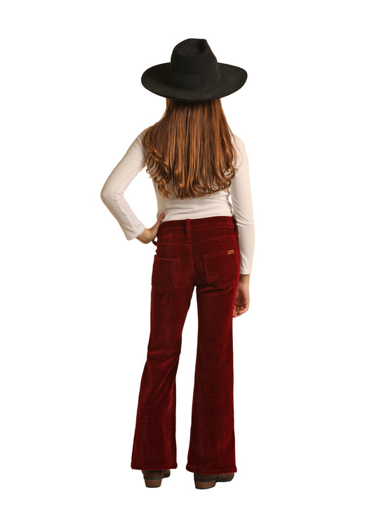 Rock and Roll Red Corduroy Flare Jeans