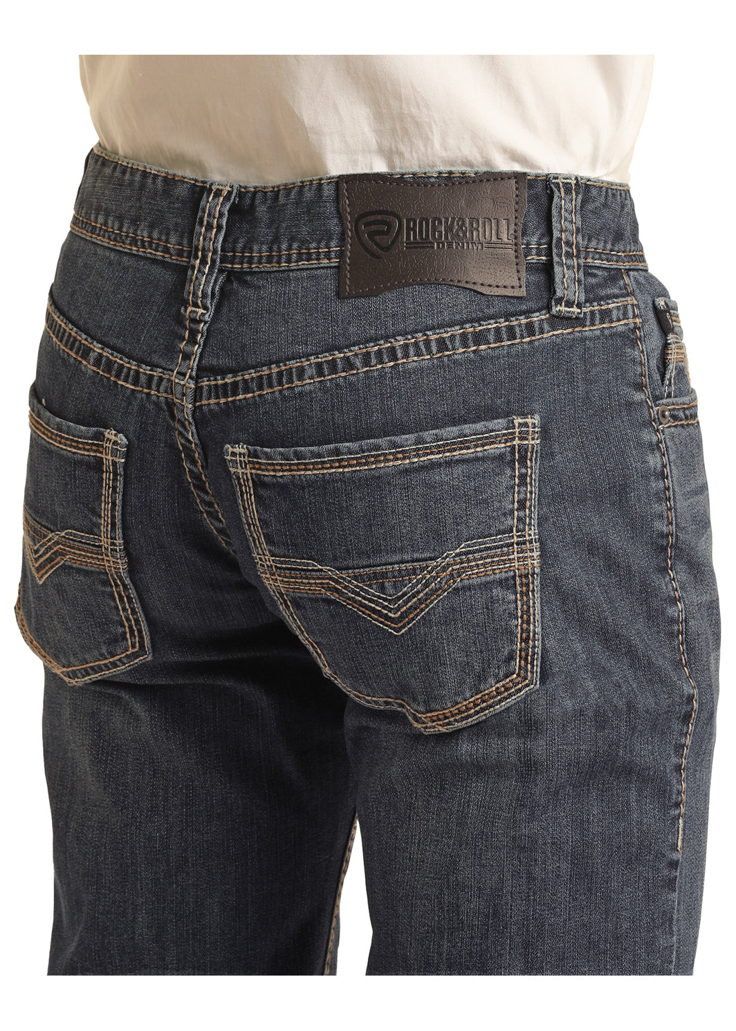 Rock and Roll Two Tone Pistol Straight Leg Jean