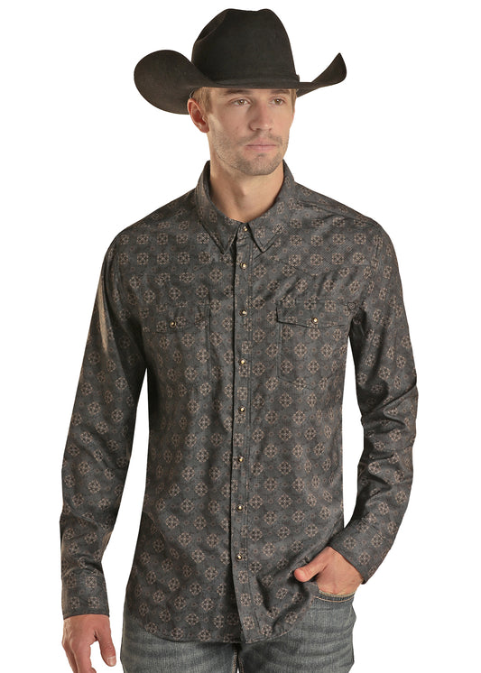 Rock and Roll Medallion Ripstop Snap Shirt