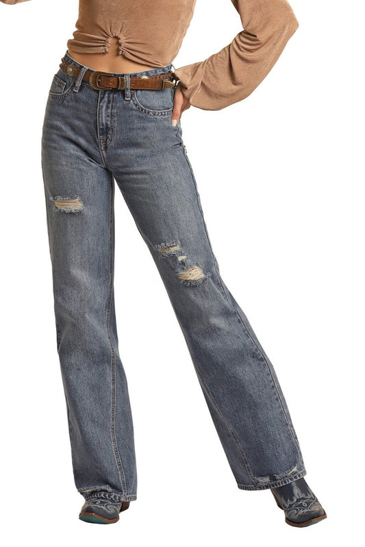 Rock and Roll Inside High Rise Relaxed Flare Jeans