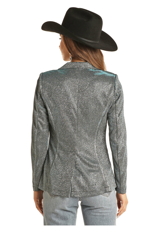 Rock and Roll Teal Iridescent Blazer