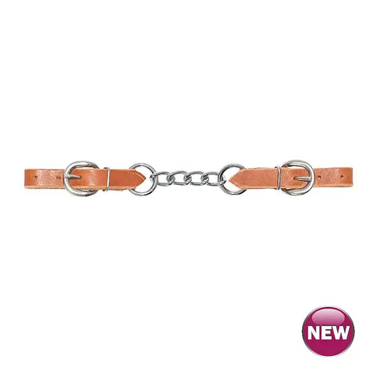 Cowboy Tack 5/8" Harness Leather 3" Chain Curb Strap