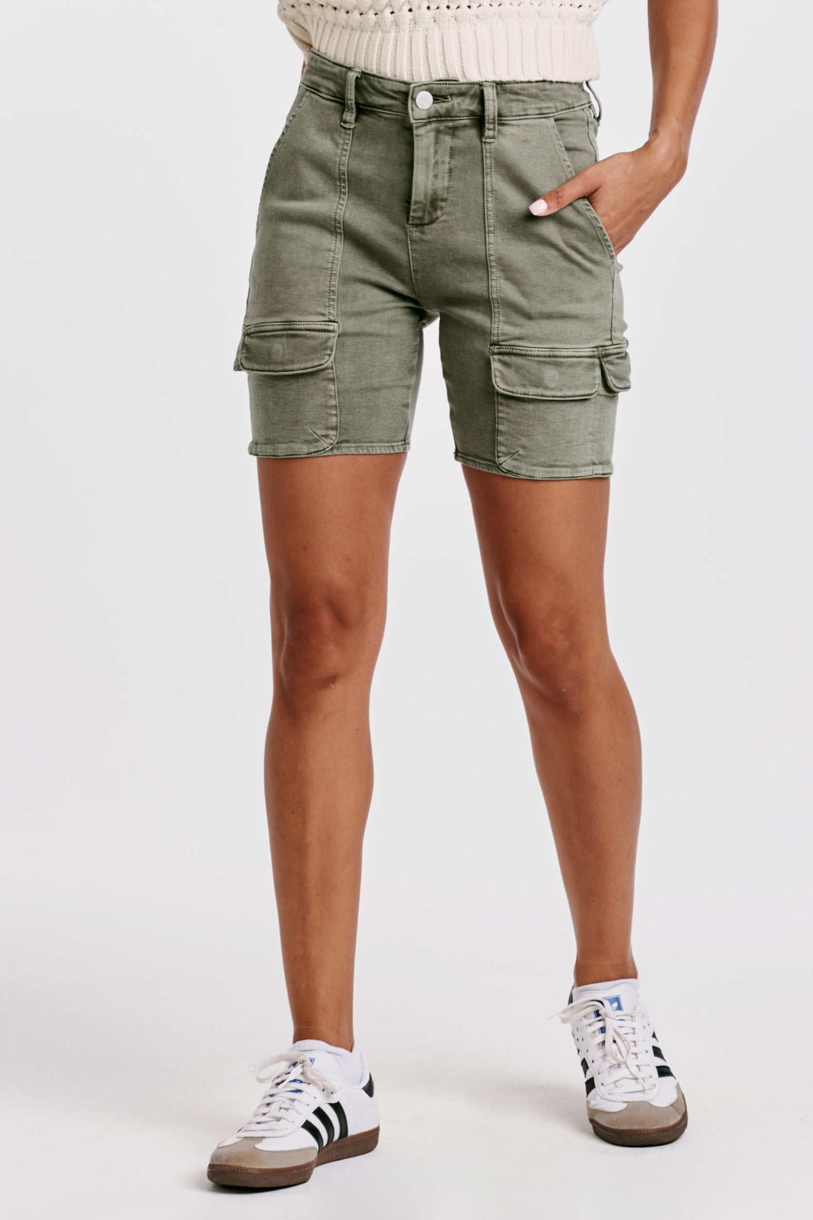 Dear John Ruthie Super High Rise Army Moss Shorts