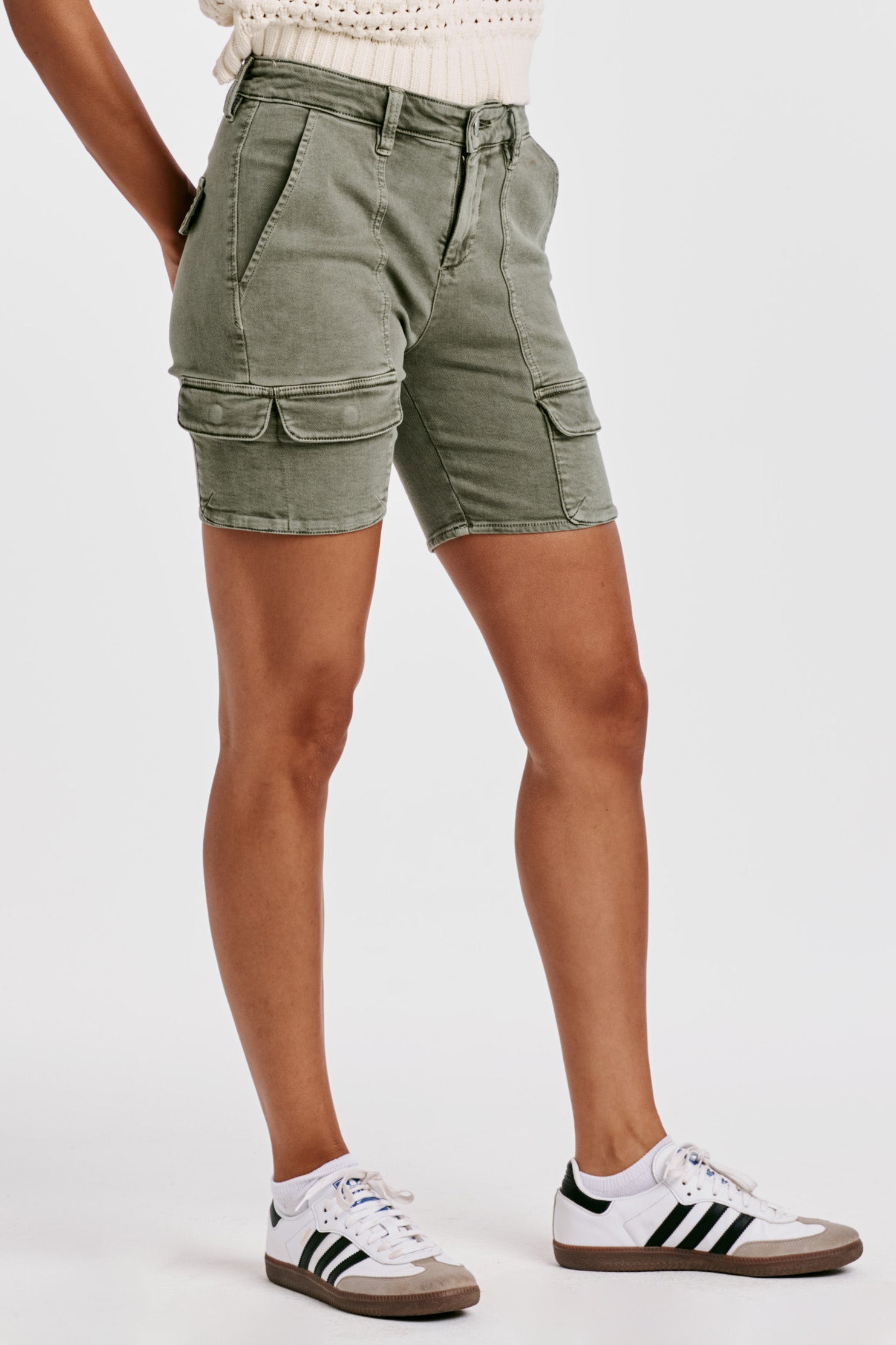 Dear John Ruthie Super High Rise Army Moss Shorts