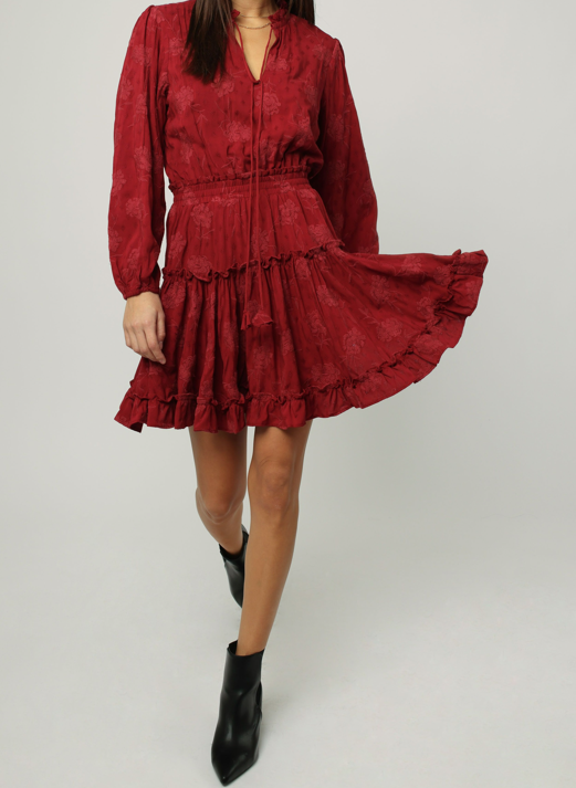 Dear John Womens Red Dahlia Abella Dress