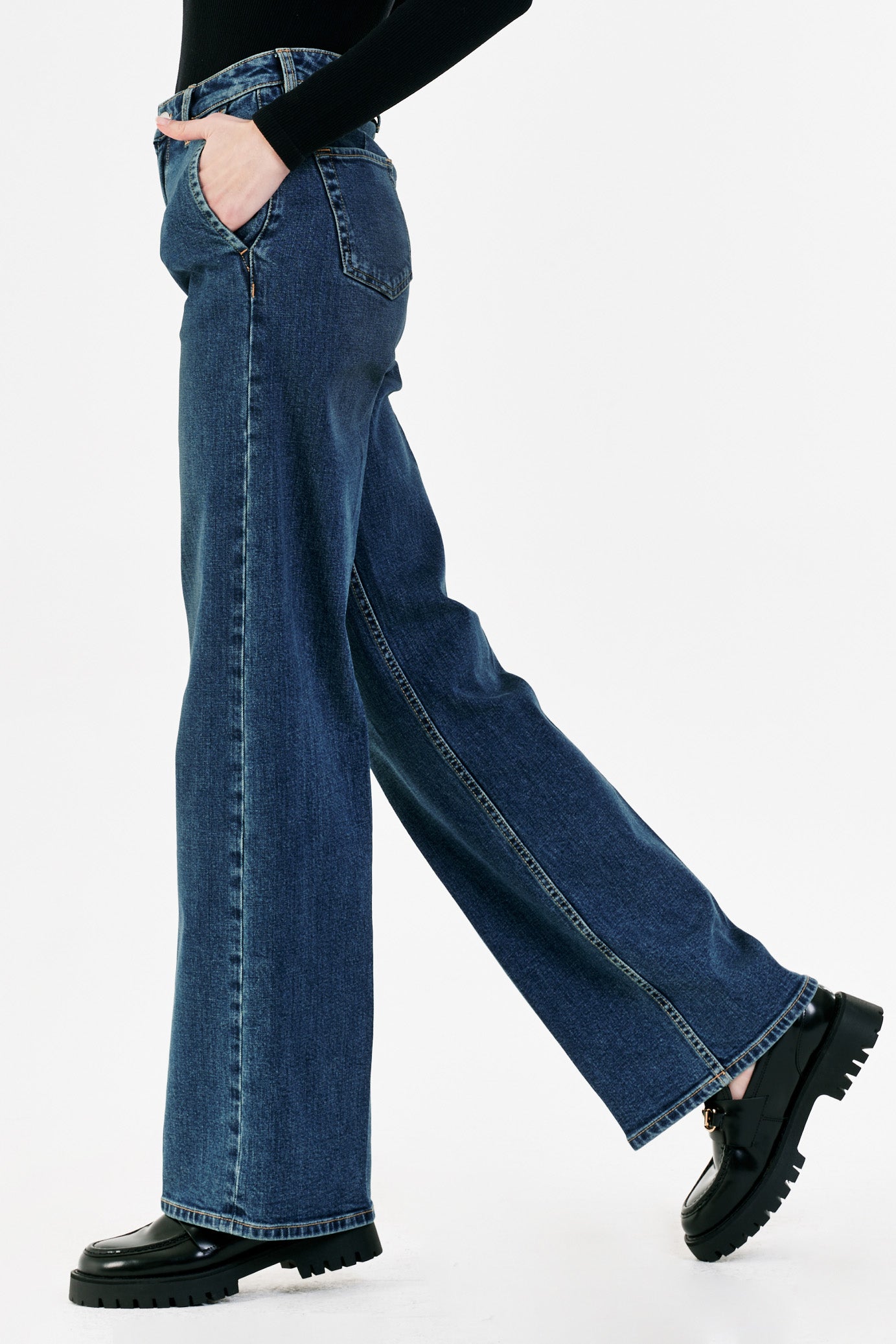 Dear John Catherine Super High Rise Wide Leg Jeans