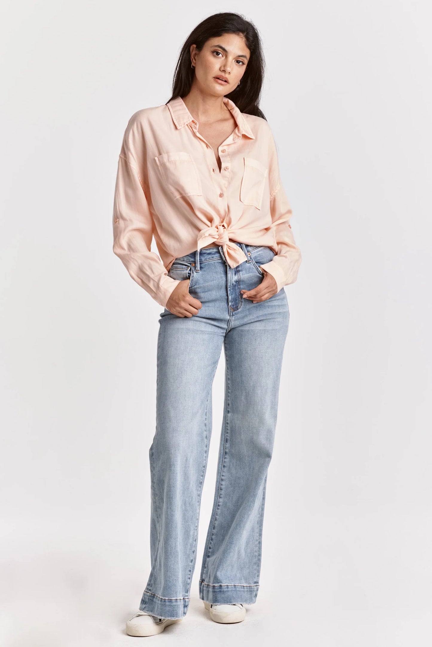 Dear John Fiona Mid Rise Wide Leg Jeans in Montilla