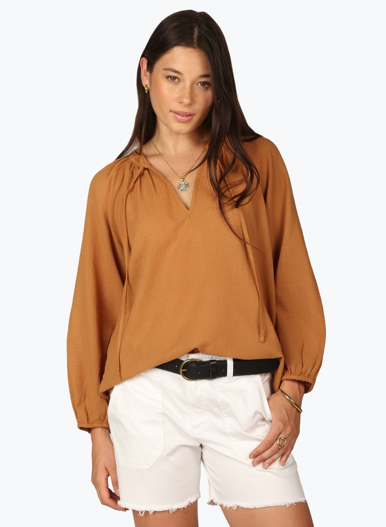 Dylan Poet Blouse in Nutshell