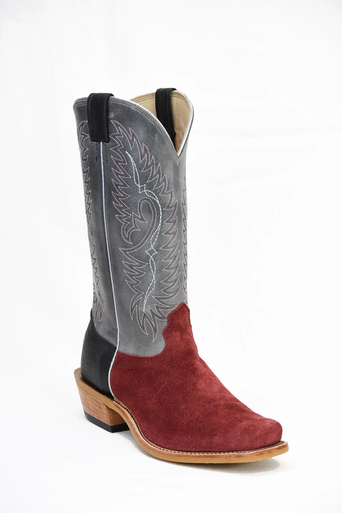 Fenoglio Burgundy Roughout with Blue Eagle Boot