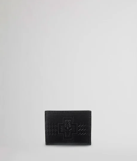 Pendleton Black Leather Embossed Pocket Wallet