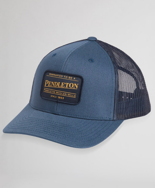 Pendleton Navy Large Patch Trucker Hat