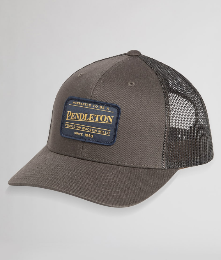Pendleton Dark Grey Large Patch Trucker Hat