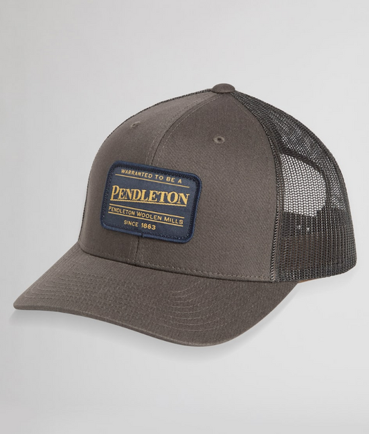 Pendleton Dark Grey Large Patch Trucker Hat