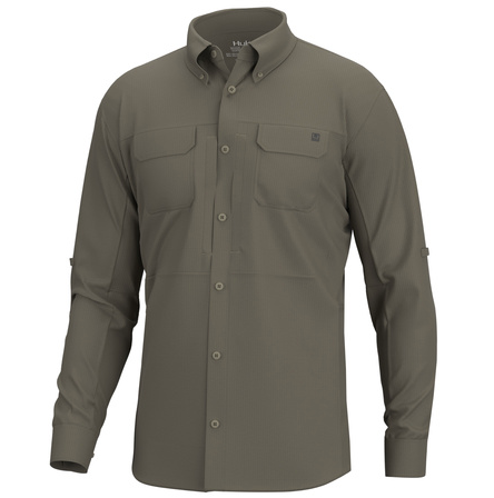 Huk A1A Woven Long Sleeve Shirt Overland Trek MD