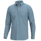 Huk A1A Woven Long Sleeve Shirt Crystal Blue LG