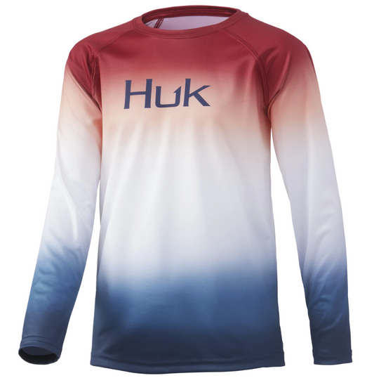 Huk Youth Long Sleeve Flare Fade Shirt