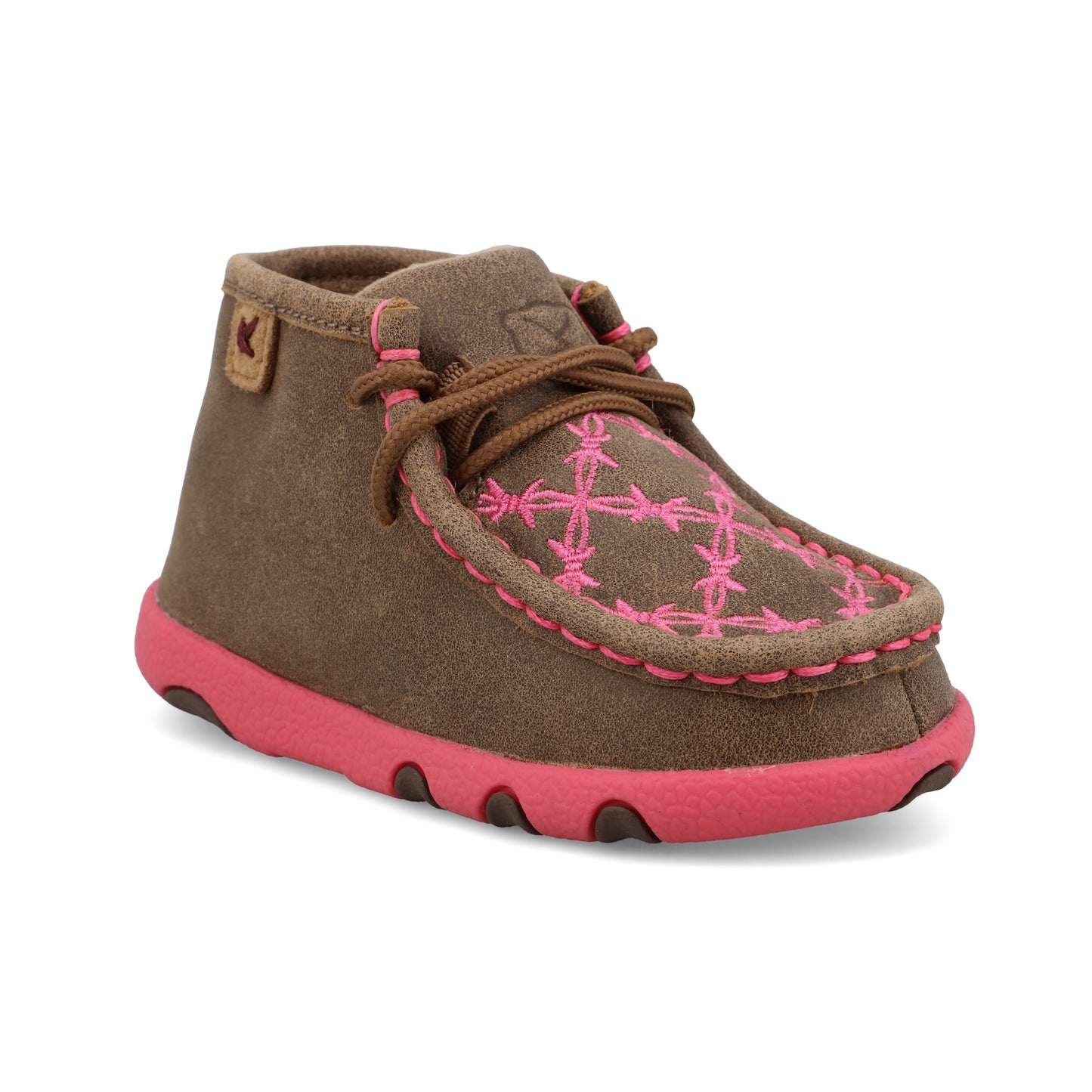 Twisted X Pink Barbed Wire Baby Mocs