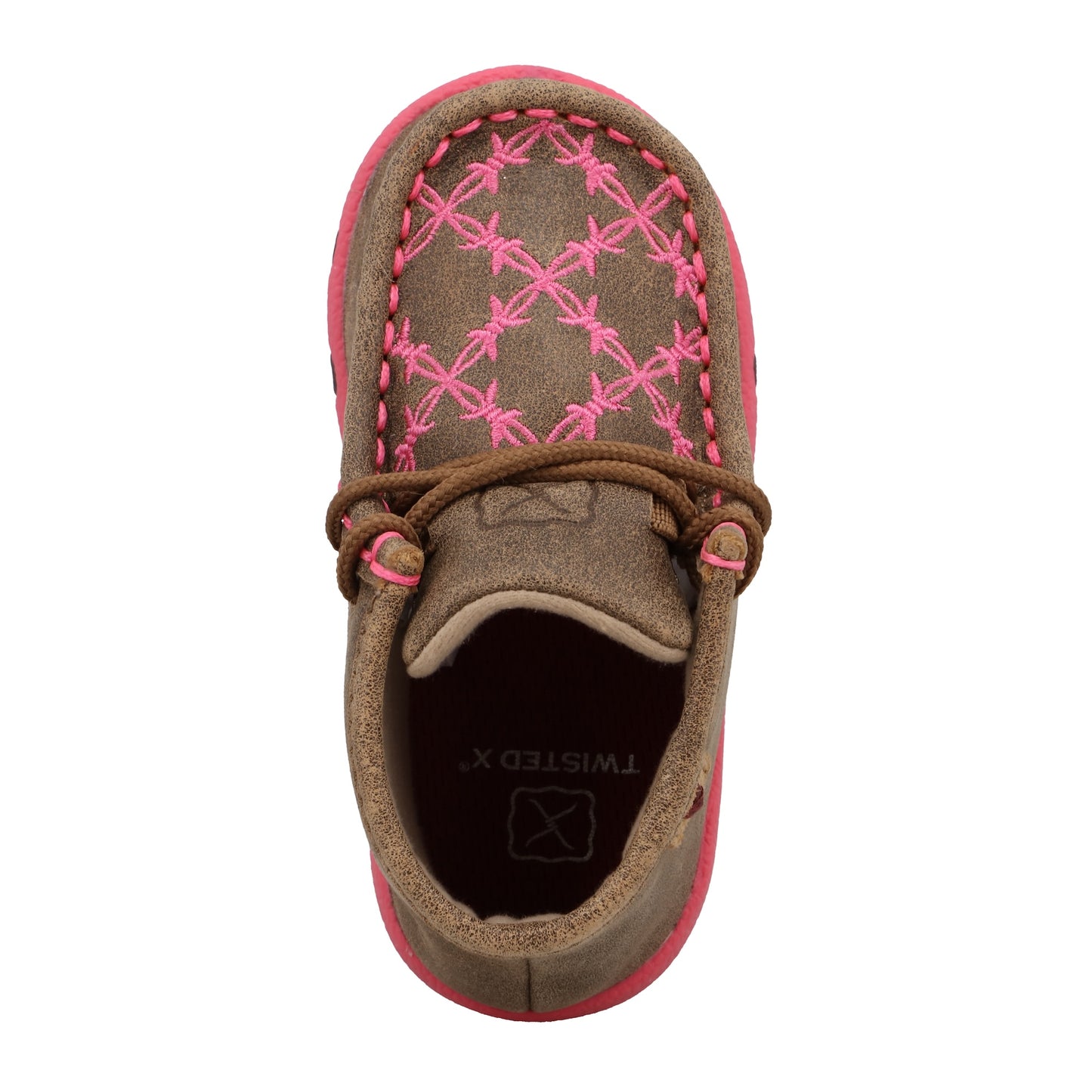 Twisted X Pink Barbed Wire Baby Mocs