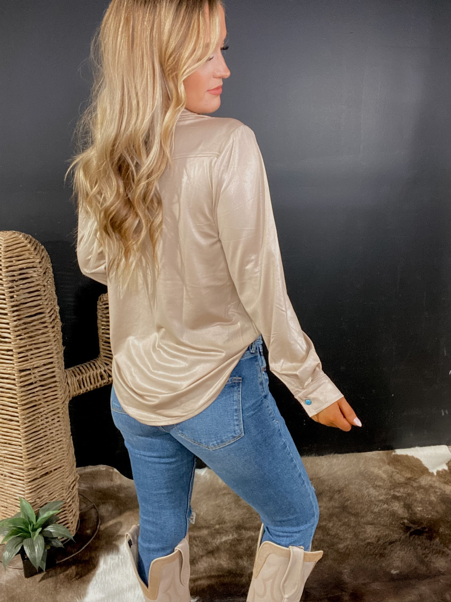 Leather Lux Sand Shirt