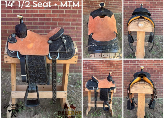Tomahawk 14.5" Dark Choc 7/8 Tooled MTM Saddle