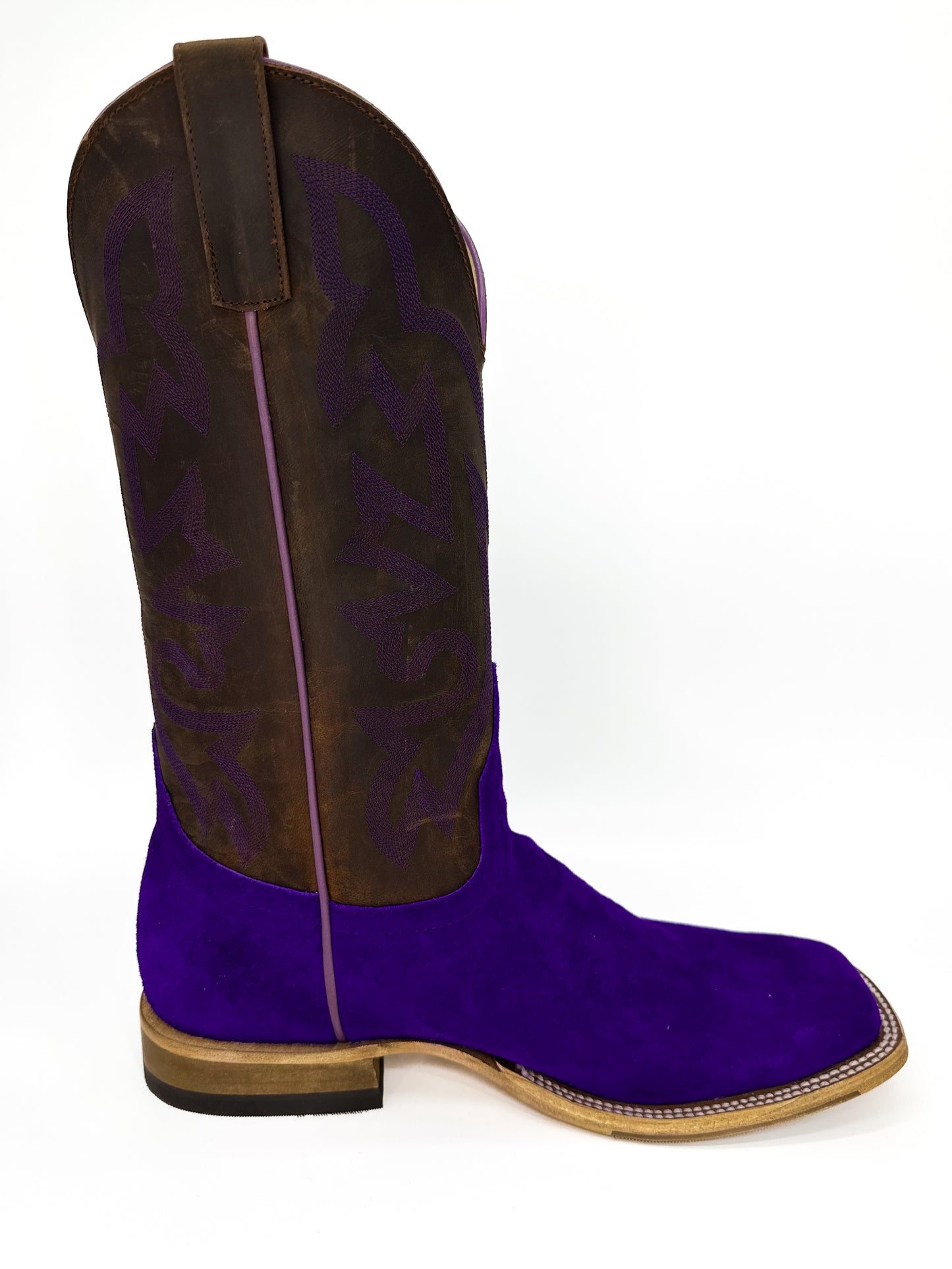 Horse Power Purple Suede Boots