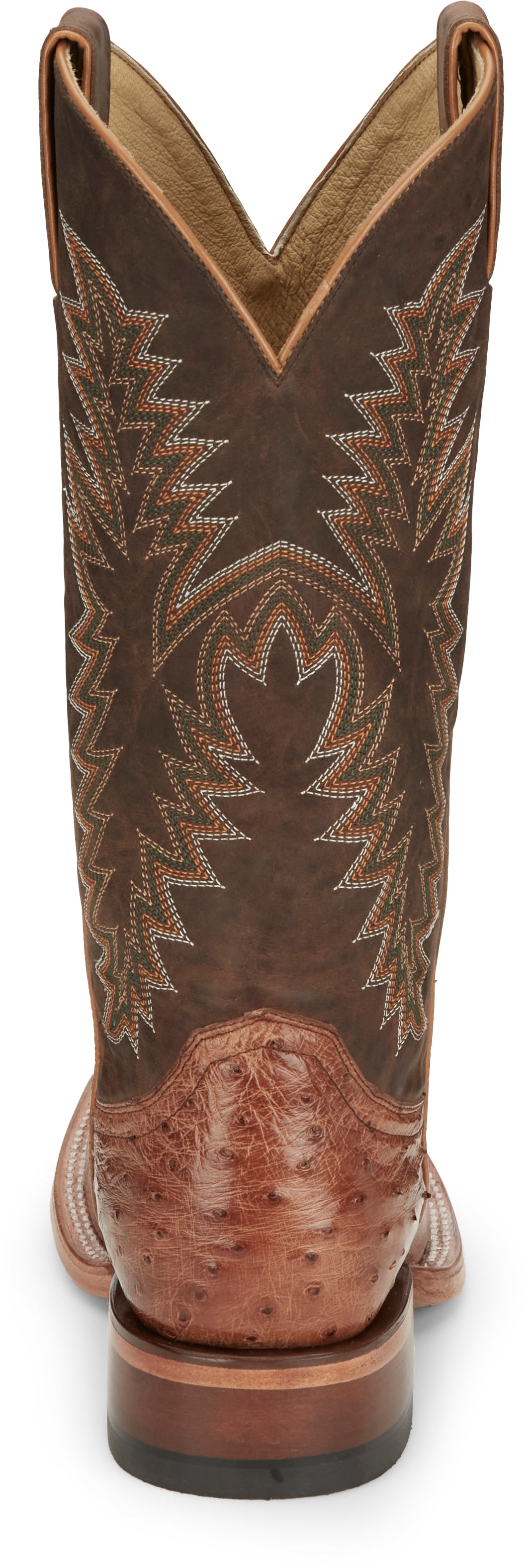 Justin Men's Breck Cognac Vintage Smooth Ostrich Boot