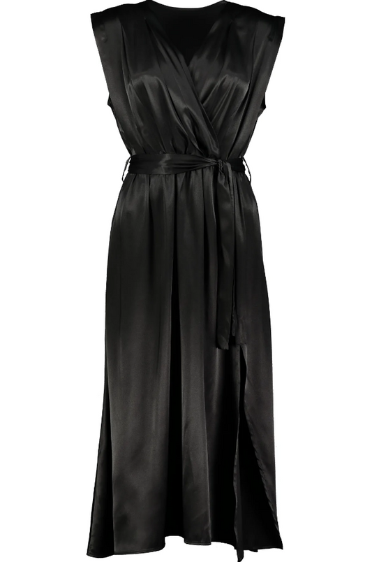 Aries Black Wrap Dress