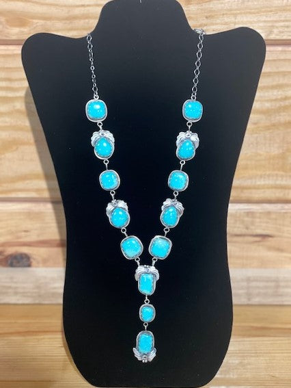 TURQUOISE LARIAT NECKLACE