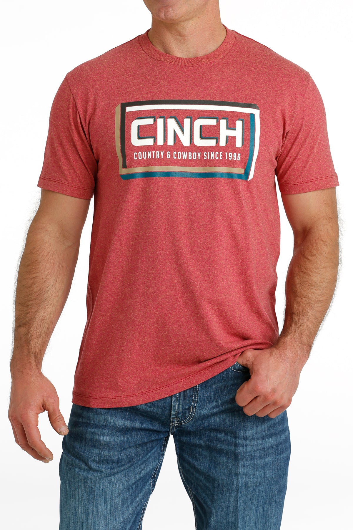 Cinch Mens Red Tee