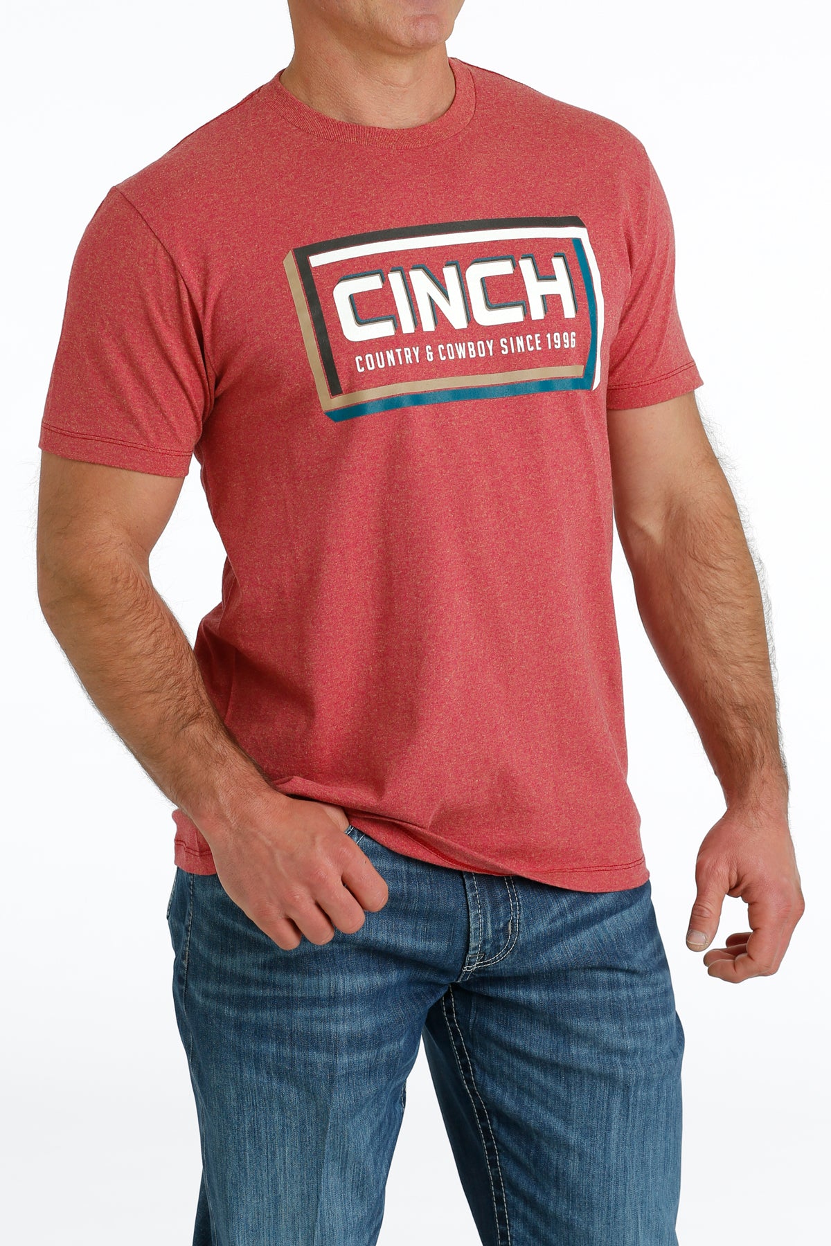 Cinch Mens Red Tee