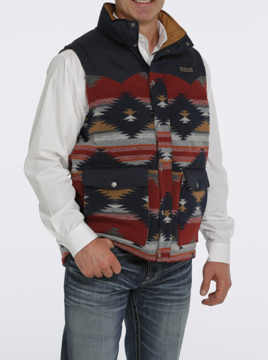 Cinch Mens Quilted Blue Vest