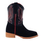 R. Watson Kid's Black Rough Out Boot