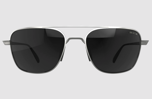 Bex Mach Sunglasses Matte Silver Gray