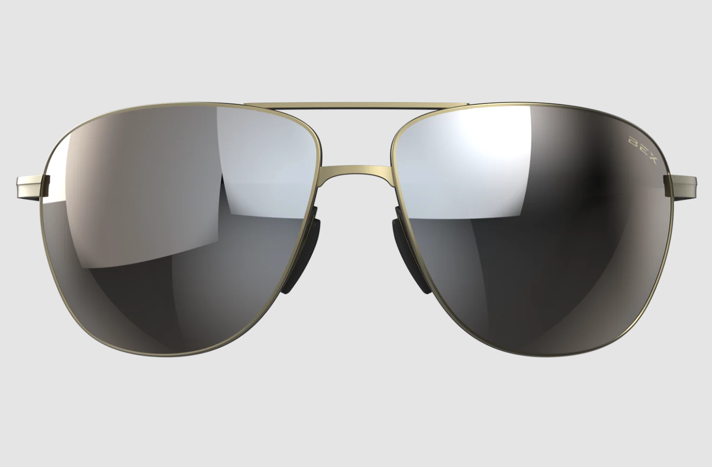 Bex Nova Sunglasses Matte Gold Brn Slvr