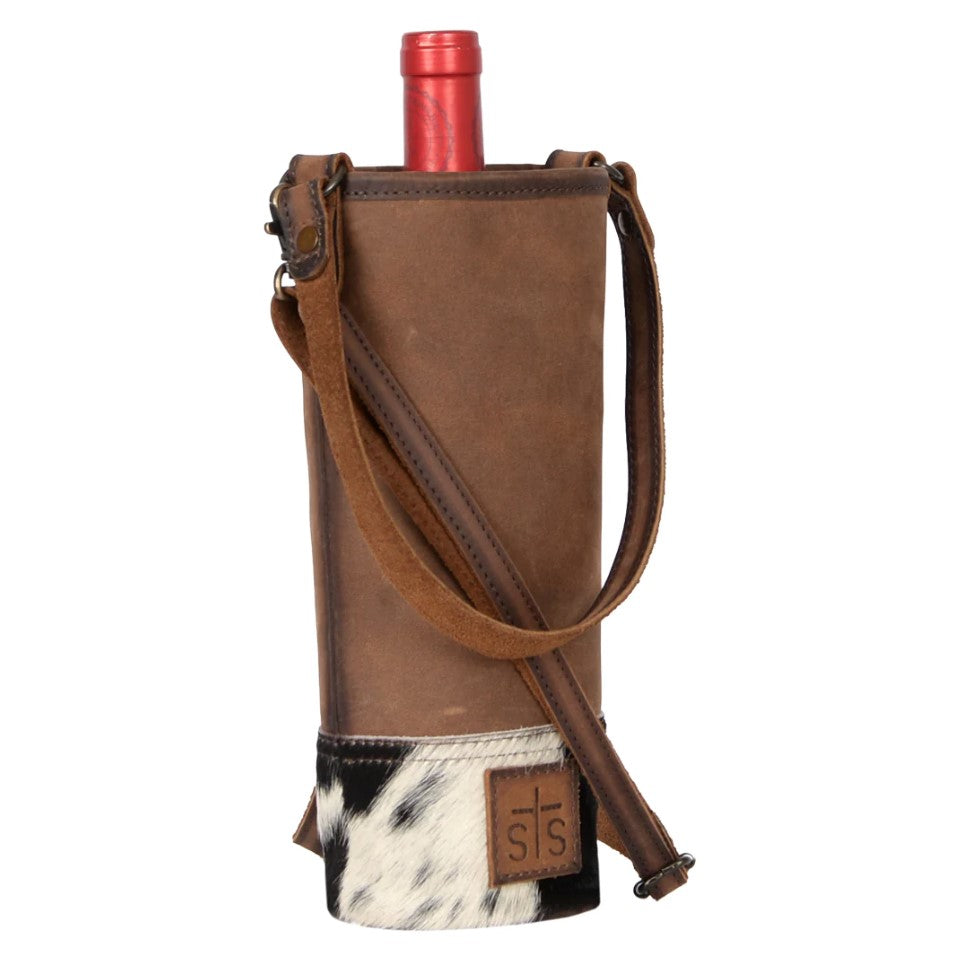 STS Cowhide Single Wine Bag