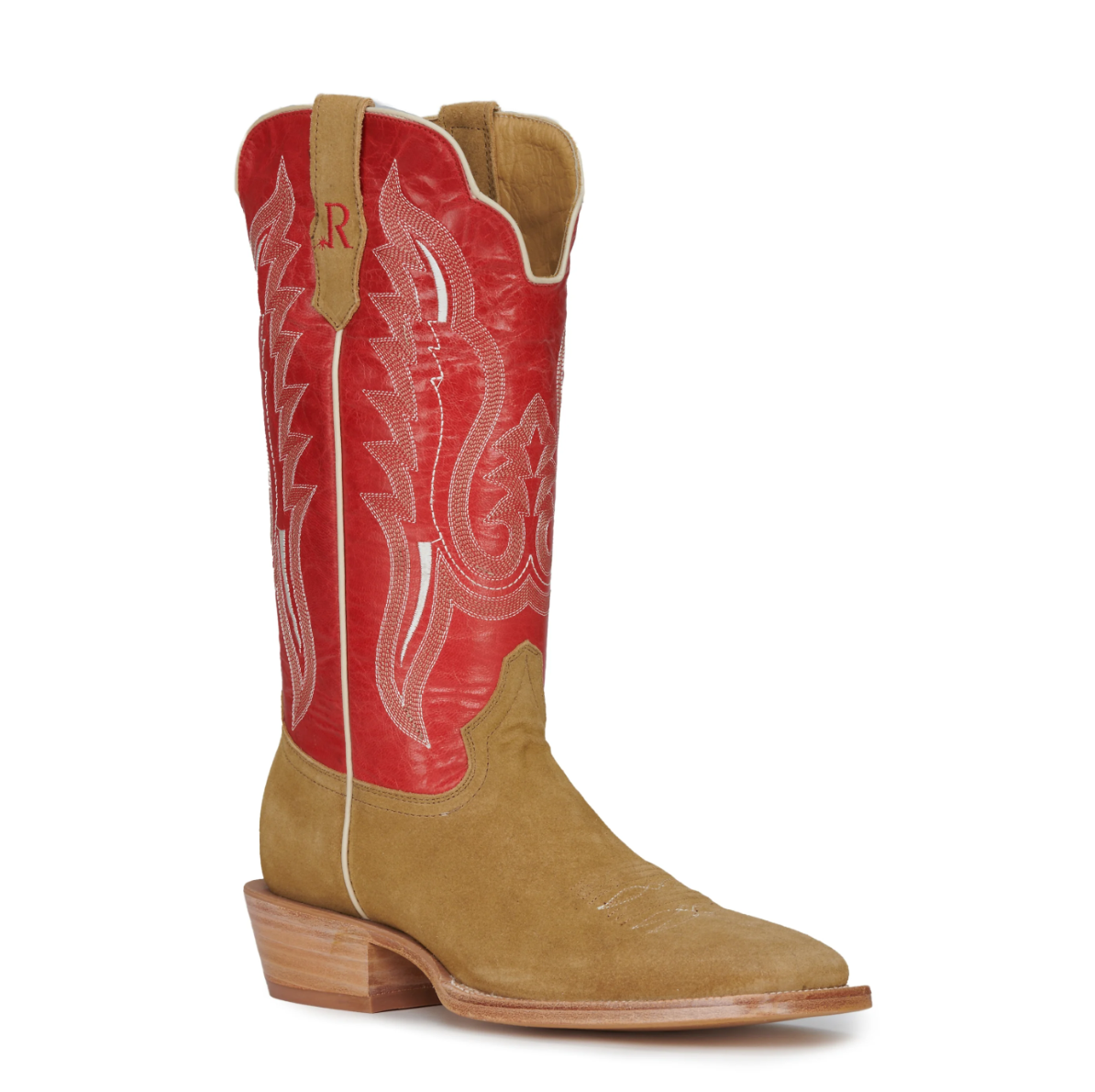 R. Watson Cherry Red Sand Roughout Boot