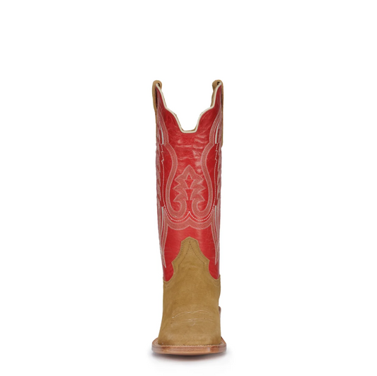 R. Watson Cherry Red Sand Roughout Boot